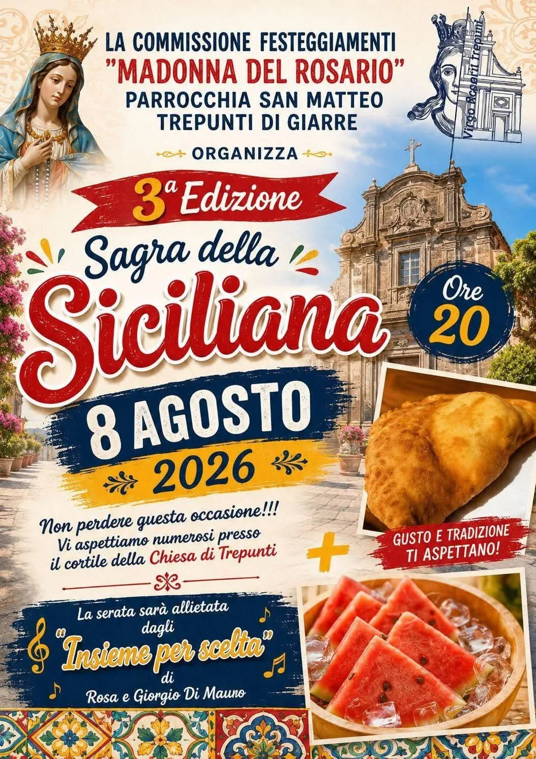 Locandina 3ª Edizione Sagra della Siciliana 2026 a Giarre (Catania)