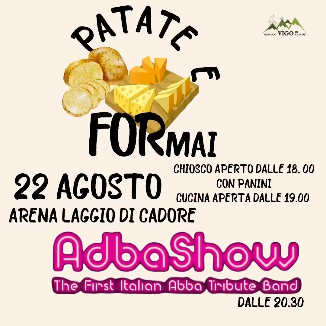Locandina Patate e Formai 2026 a Vigo di Cadore (Belluno)