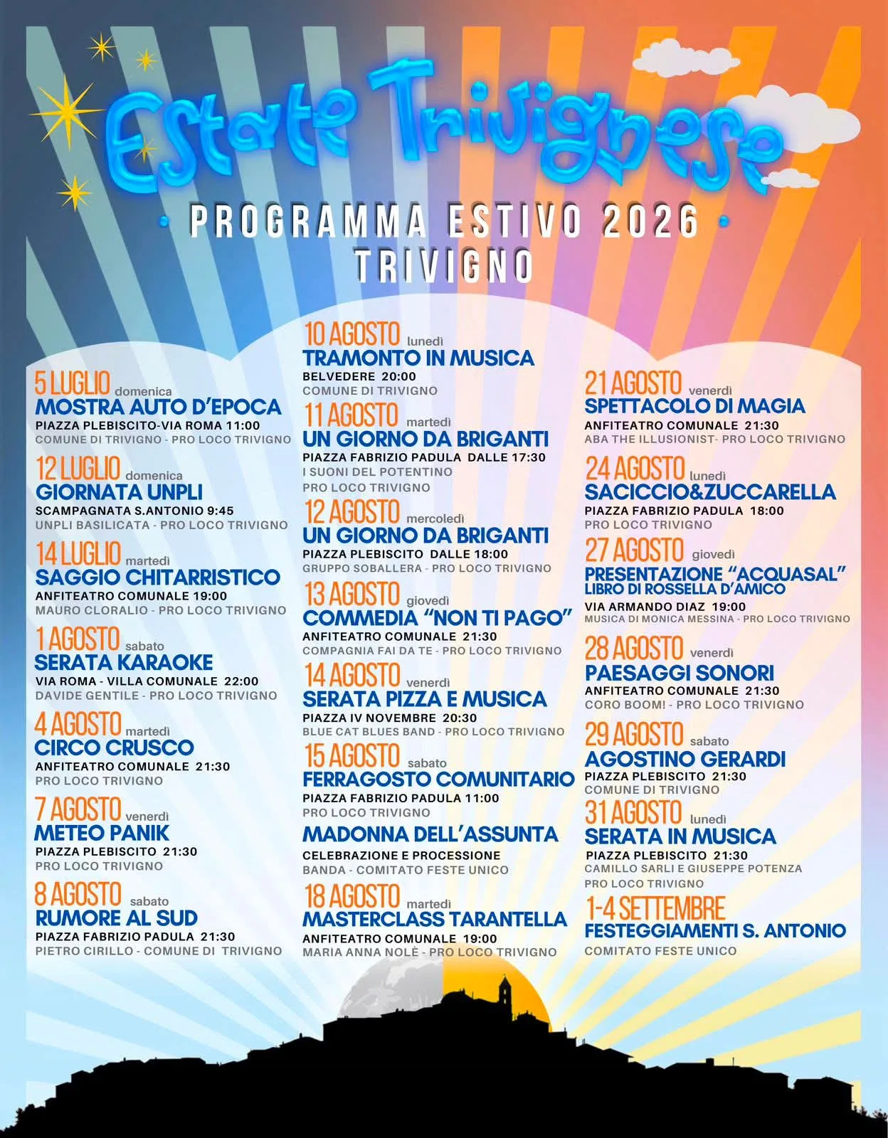 Locandina Paesaggi Sonori 2026 a Trivigno (Potenza)
