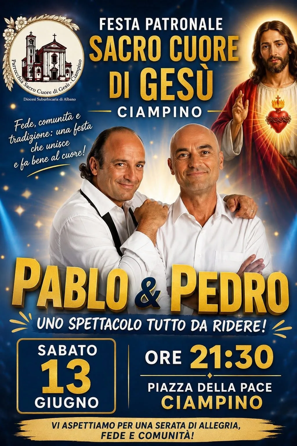 Locandina Festa Patronale Sacro Cuore di Gesù 2026 a Ciampino (Roma)