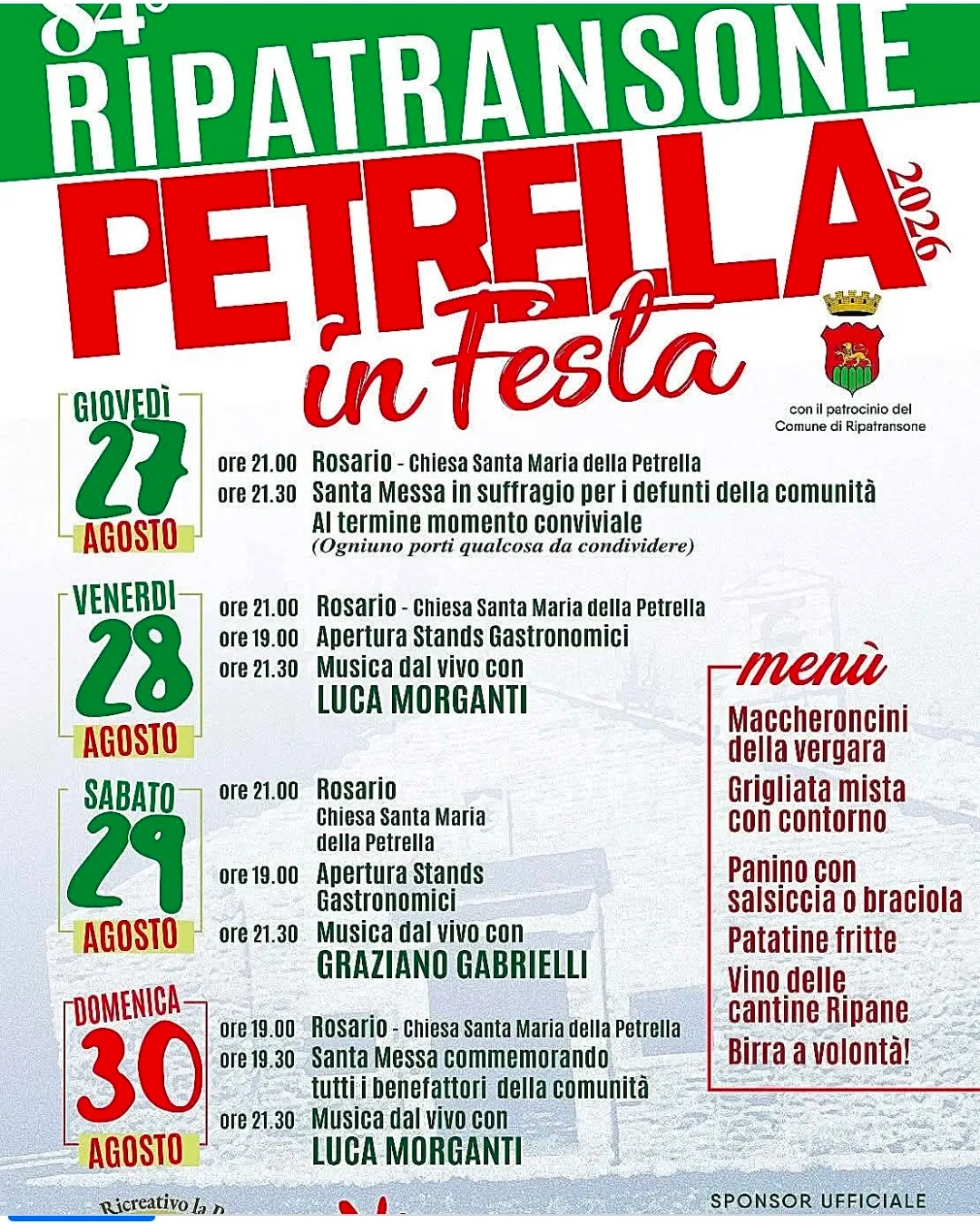 Locandina Petrella in Festa 2026 a Ripatransone (Ascoli Piceno)