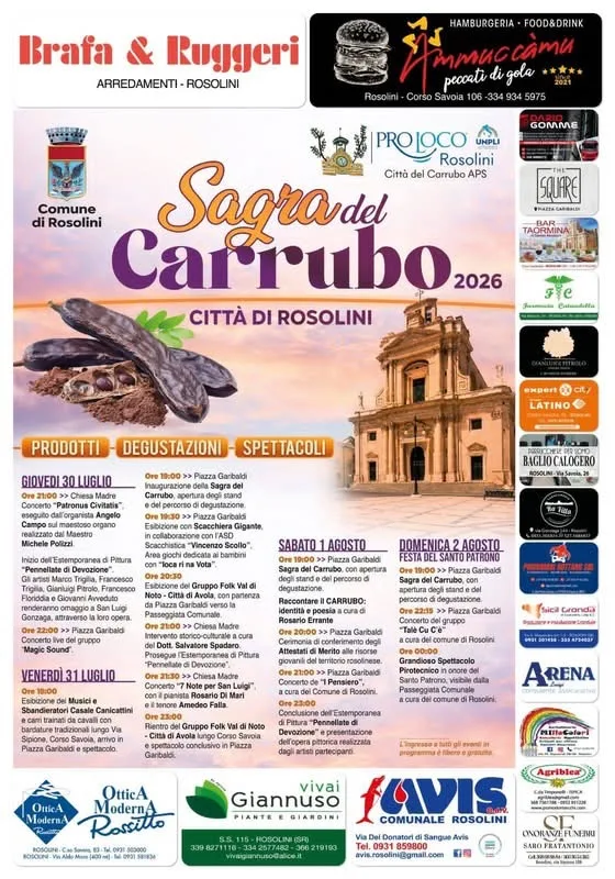 Locandina Conclusione Estemporanea e presentazione opere — Sagra 2026 a Rosolini (Siracusa)