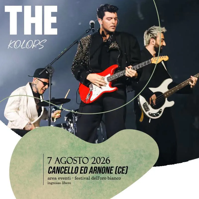 Locandina Concerto The Kolors 2026 a Cancello ed Arnone a Cancello ed Arnone (Caserta)
