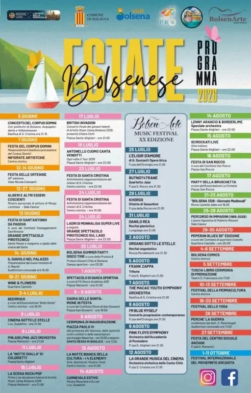 Locandina Festa di Santa Cristina 2026 (ore 10:00) a Bolsena (Viterbo)