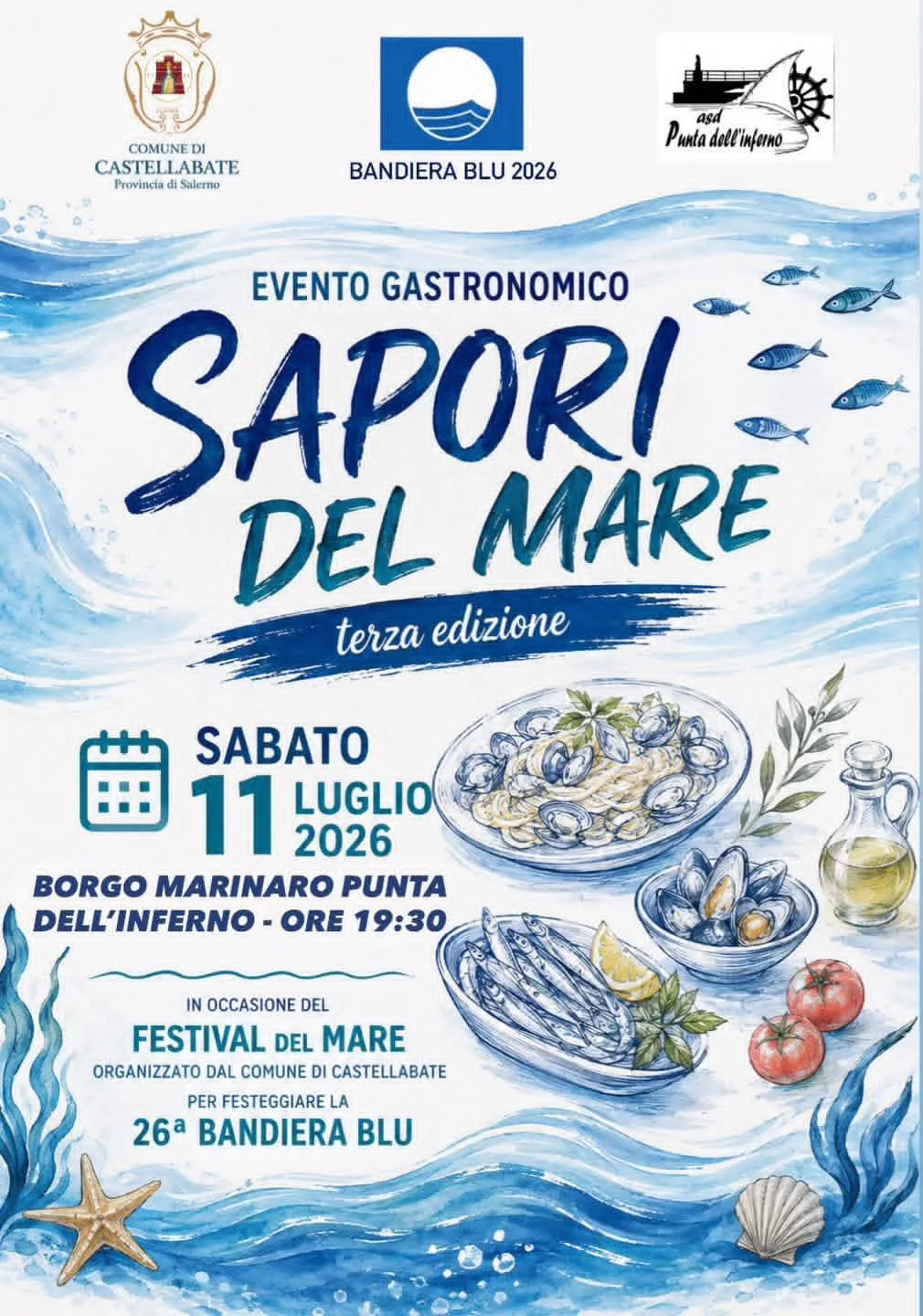 Locandina Sapori del Mare 2026 a Castellabate (Salerno)