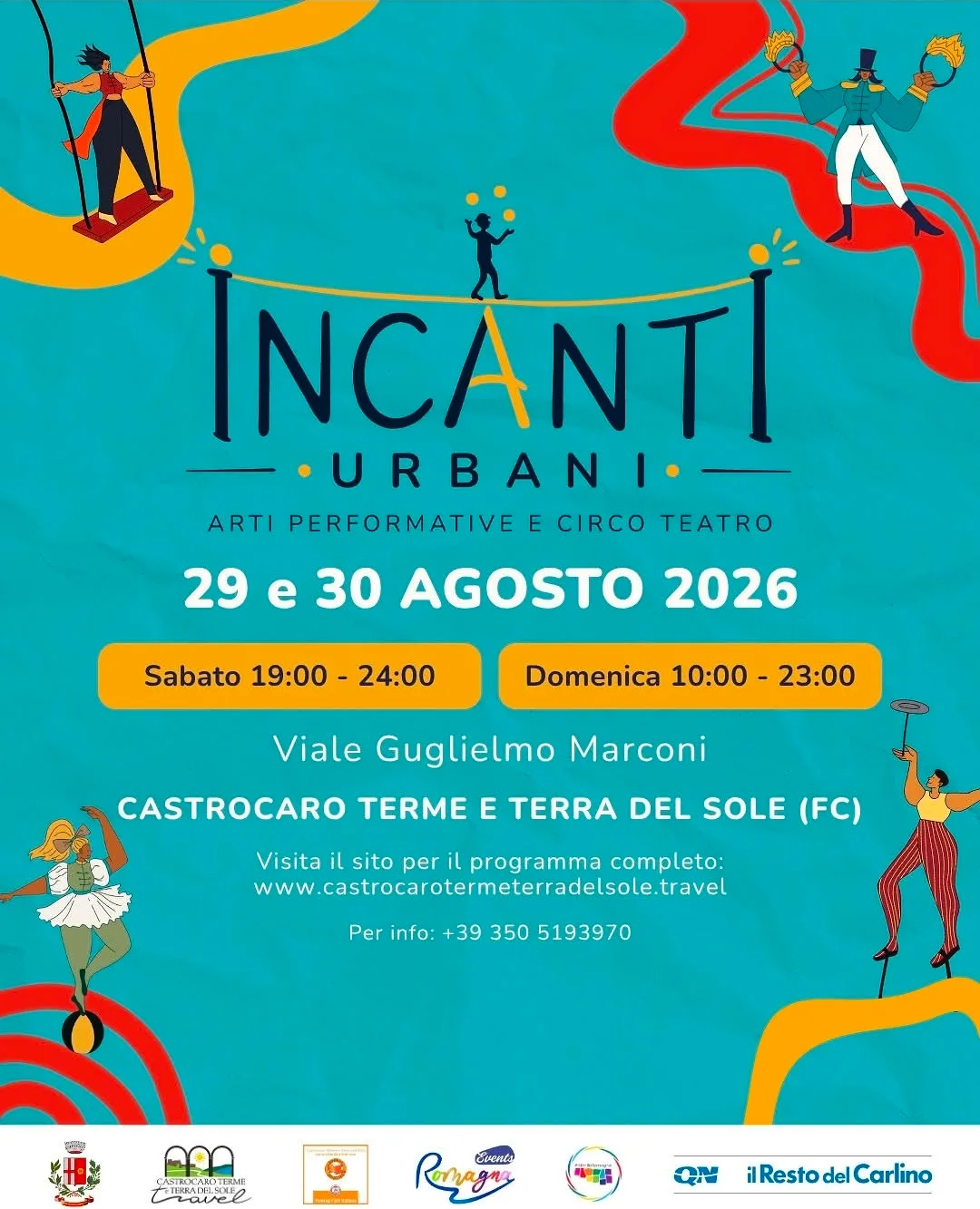 Locandina Incanti Urbani 2026 a Castrocaro Terme e Terra del Sole (Forlì-Cesena)