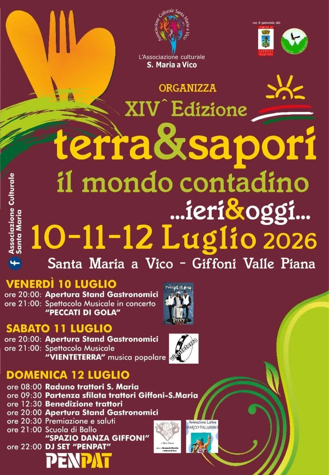 Locandina Terra&sapori — XIV edizione 2026 a Giffoni Valle Piana (Salerno)