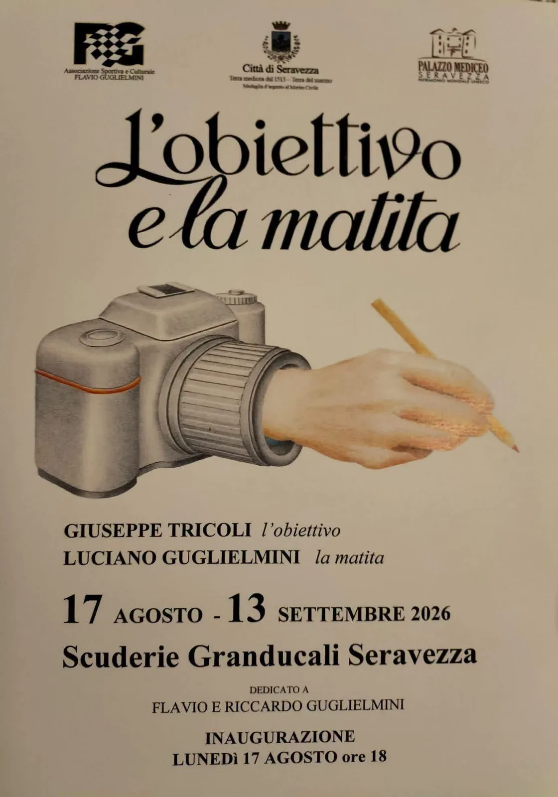 Locandina calendario eventi agosto 2026 a Seravezza (Lucca)