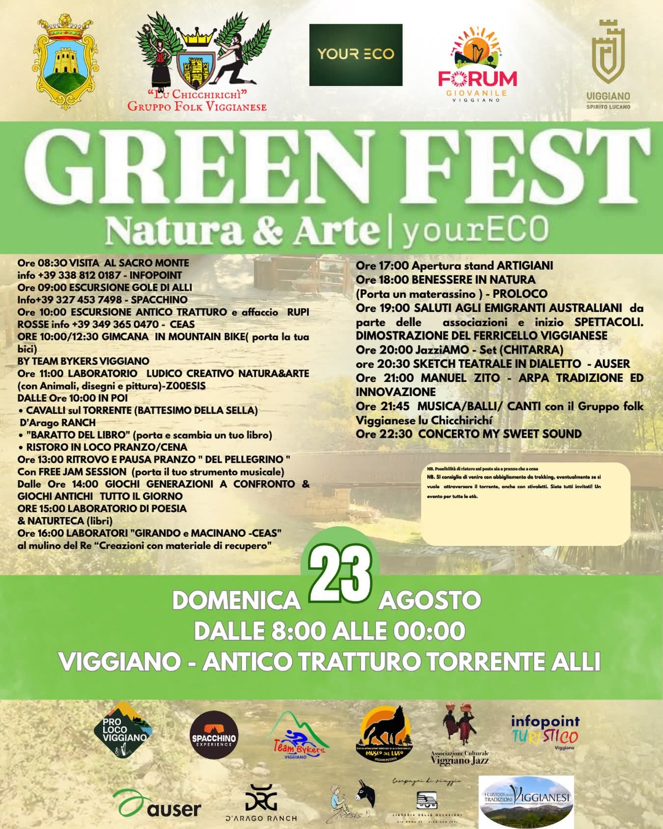 Locandina GREEN FEST 2026 a Viggiano (Potenza)