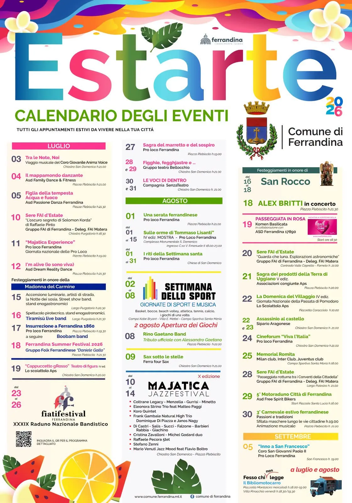 Locandina SETTIMANA DELLO SPORT 2026 a Ferrandina (Matera)