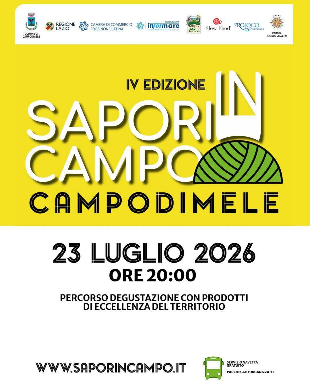 Locandina 4ª Sapori in Campo Campodimele 2026 a Campodimele (Latina)