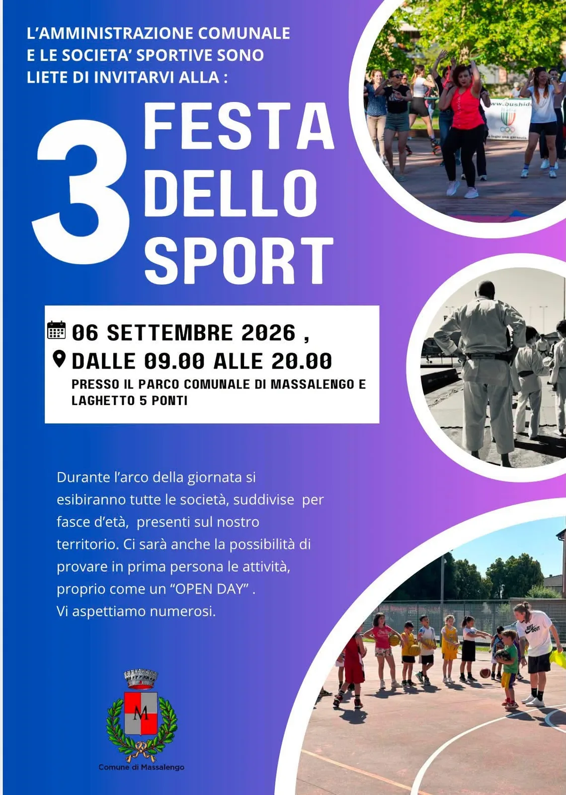 Locandina 3ª Festa dello Sport 2026 a Massalengo (Lodi)