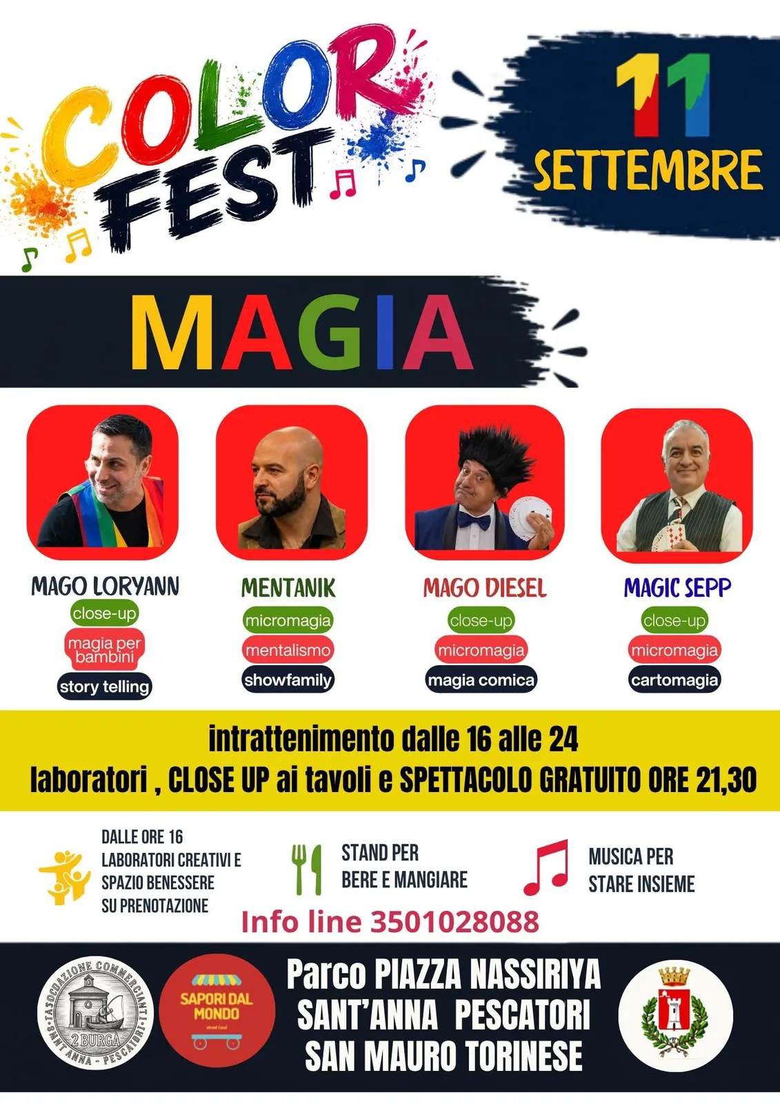 Locandina Color Fest Magia 2026 a San Mauro Torinese (Torino)