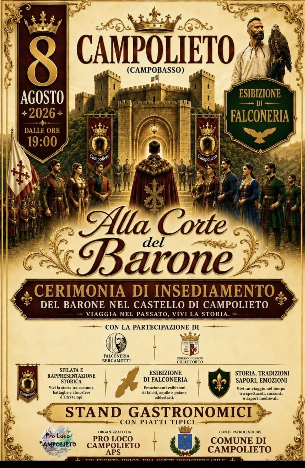 Locandina Alla Corte del Barone 2026 a Campolieto (Campobasso)