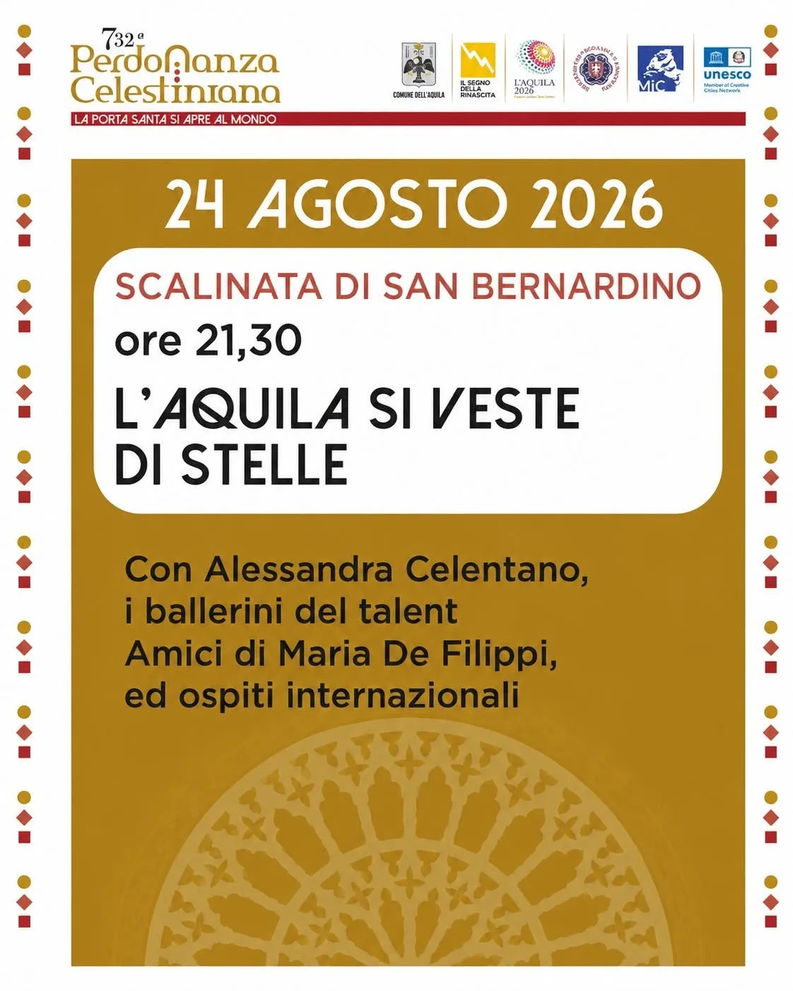 Locandina 732ª Perdonanza Celestiniana 2026 a L'Aquila (L'Aquila)