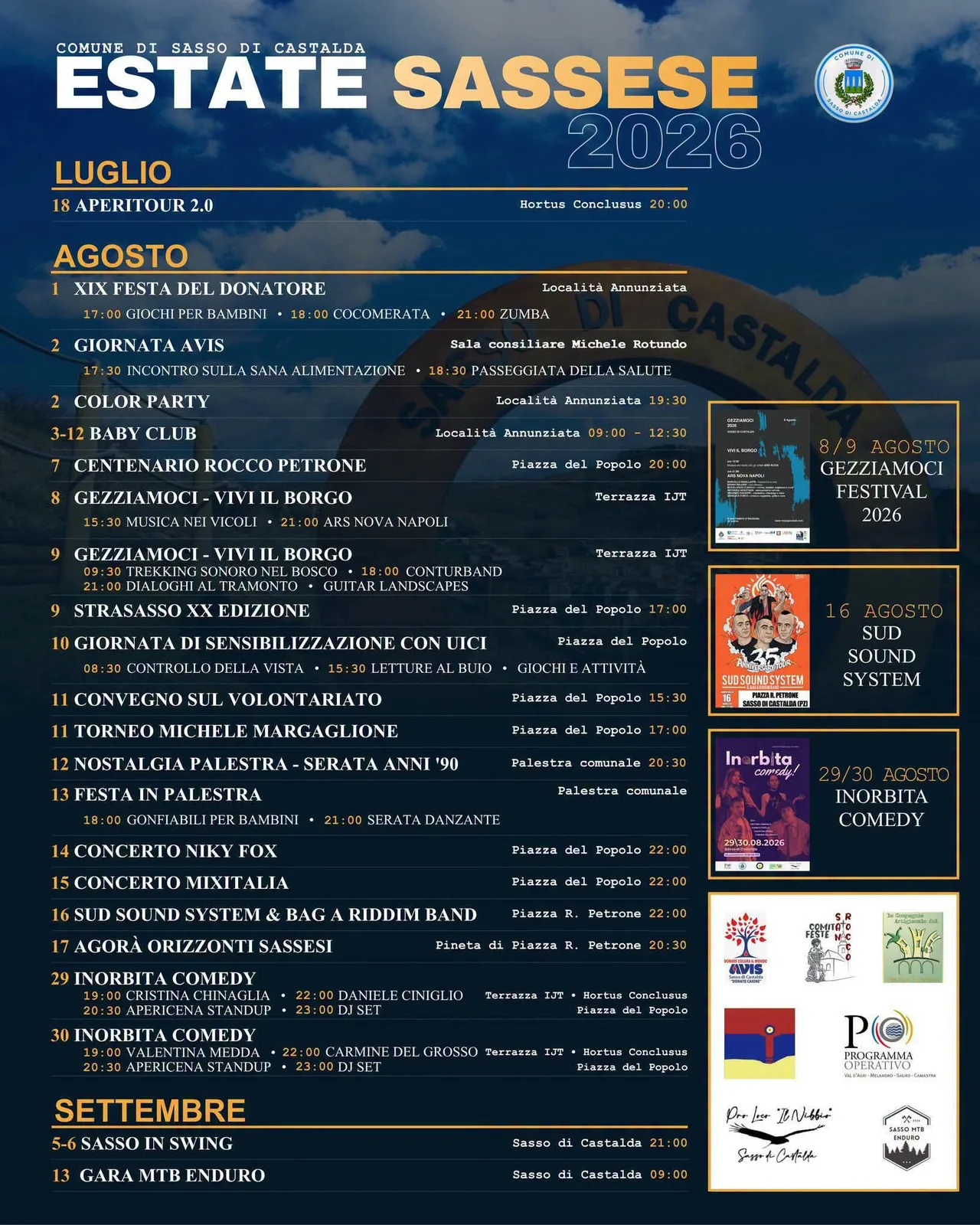 Locandina Centenario Rocco Petrone 2026 a Sasso di Castalda (Potenza)