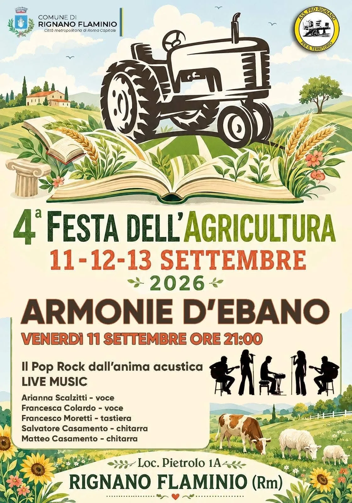 Locandina 4ª Festa dell'Agricoltura 2026 a Rignano Flaminio (Roma)