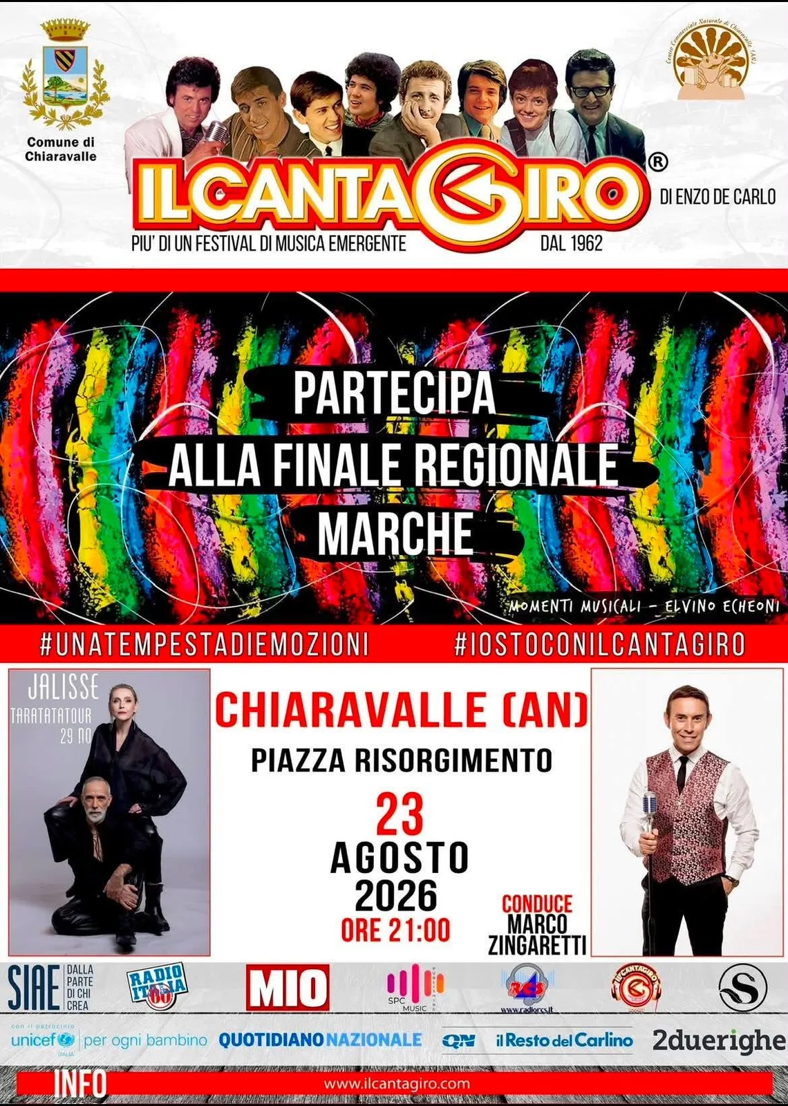 Locandina Il Cantagiro 2026 - Finale Regionale Marche a Chiaravalle (Ancona)