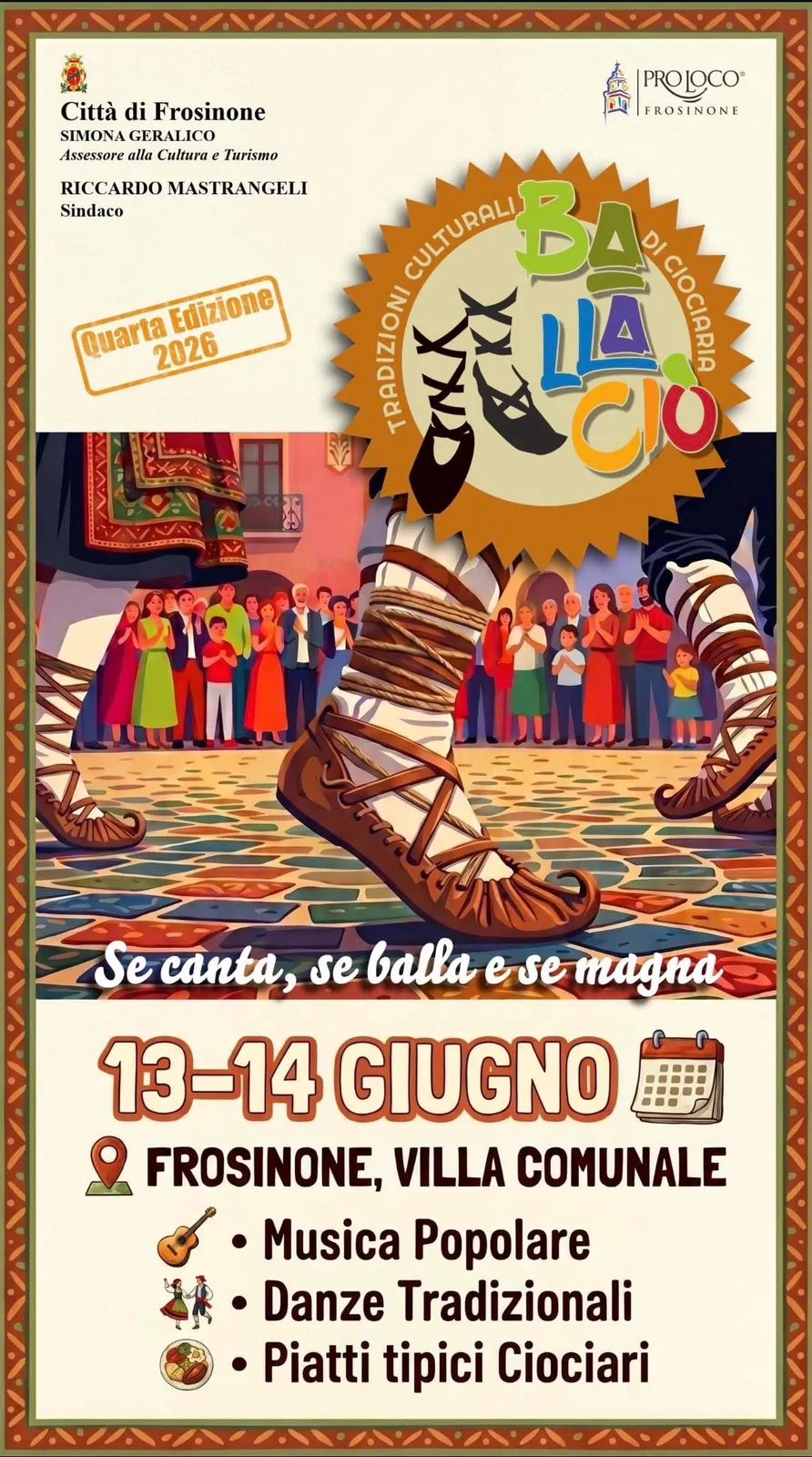 Locandina BallaCio 2026 a Frosinone (Frosinone)