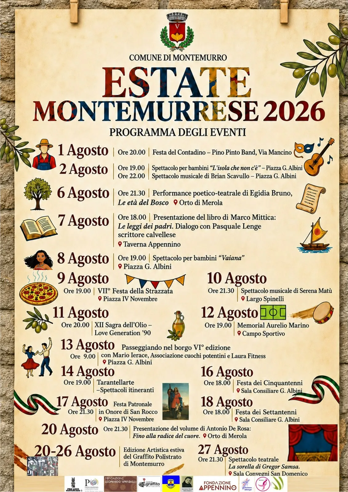 Locandina Edizione artistica estiva del Graffito Polistrato 2026 a Montemurro (Potenza)