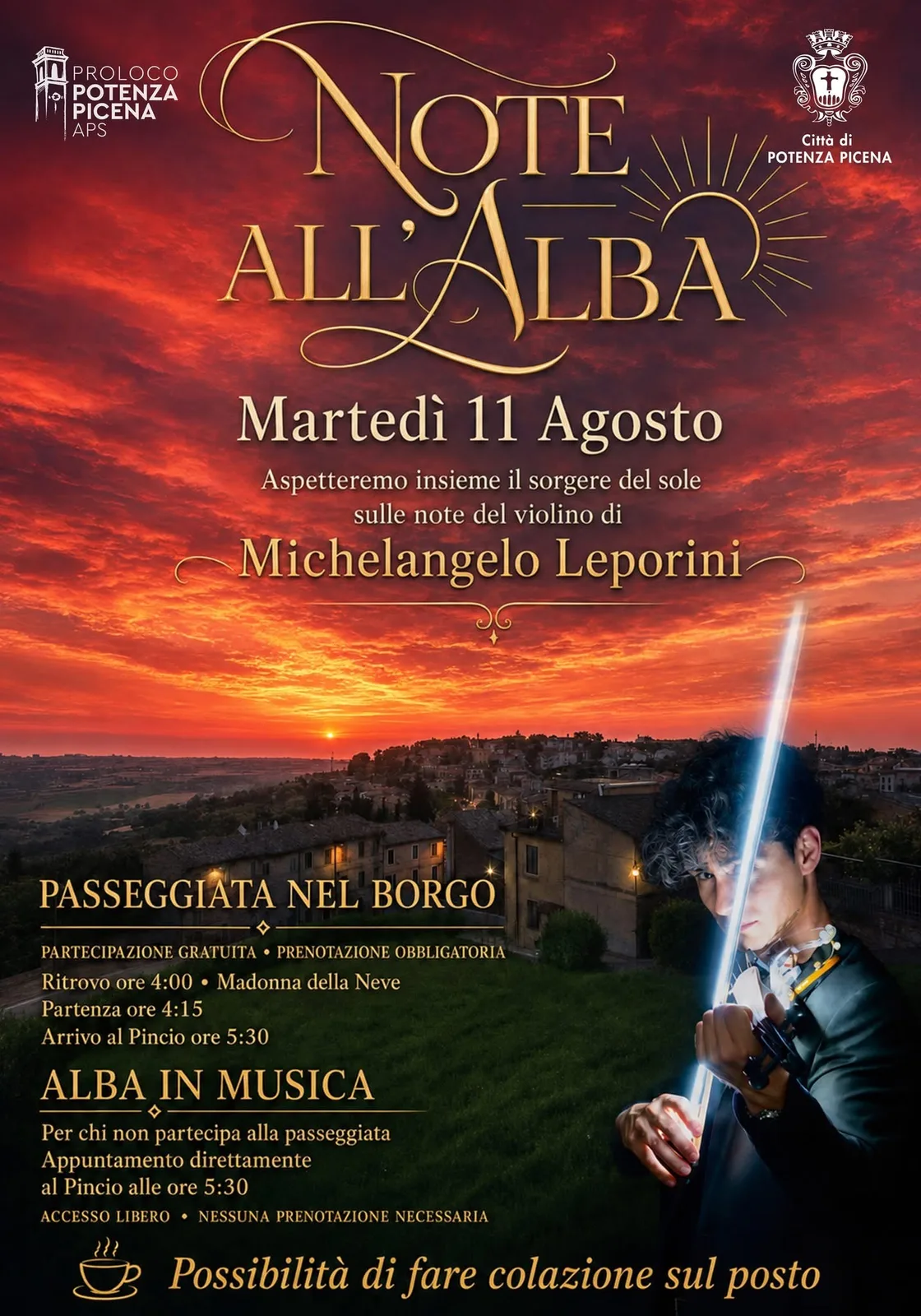 Locandina Note all'Alba 2026 a Potenza Picena a Potenza Picena (Macerata)