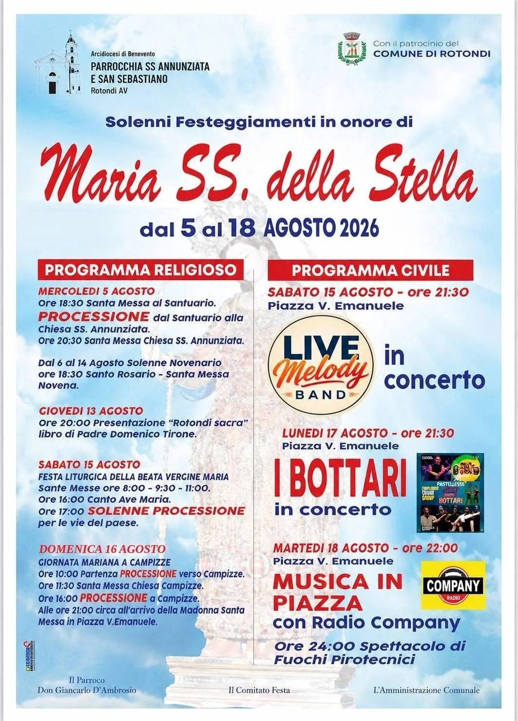 Locandina Processione a Campizze 2026 a Rotondi (Avellino)