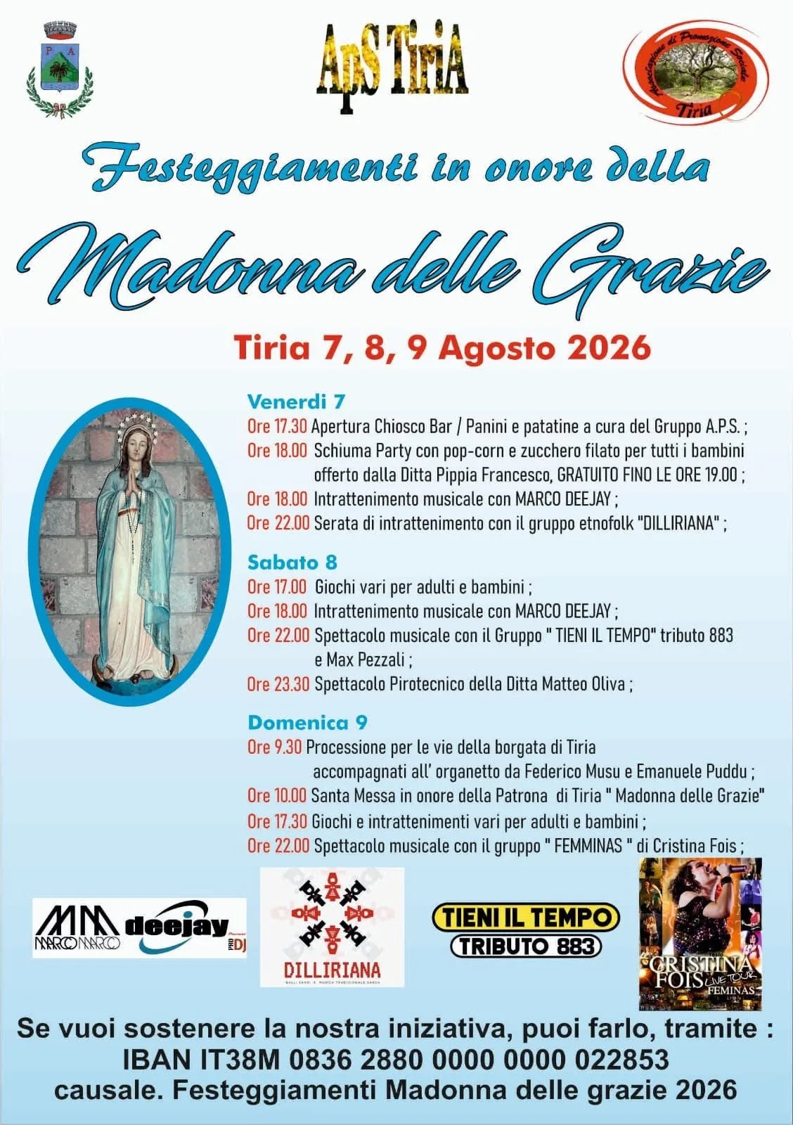 Locandina Dilliriana — Serata etnofolk 2026 a Siamanna (Oristano)