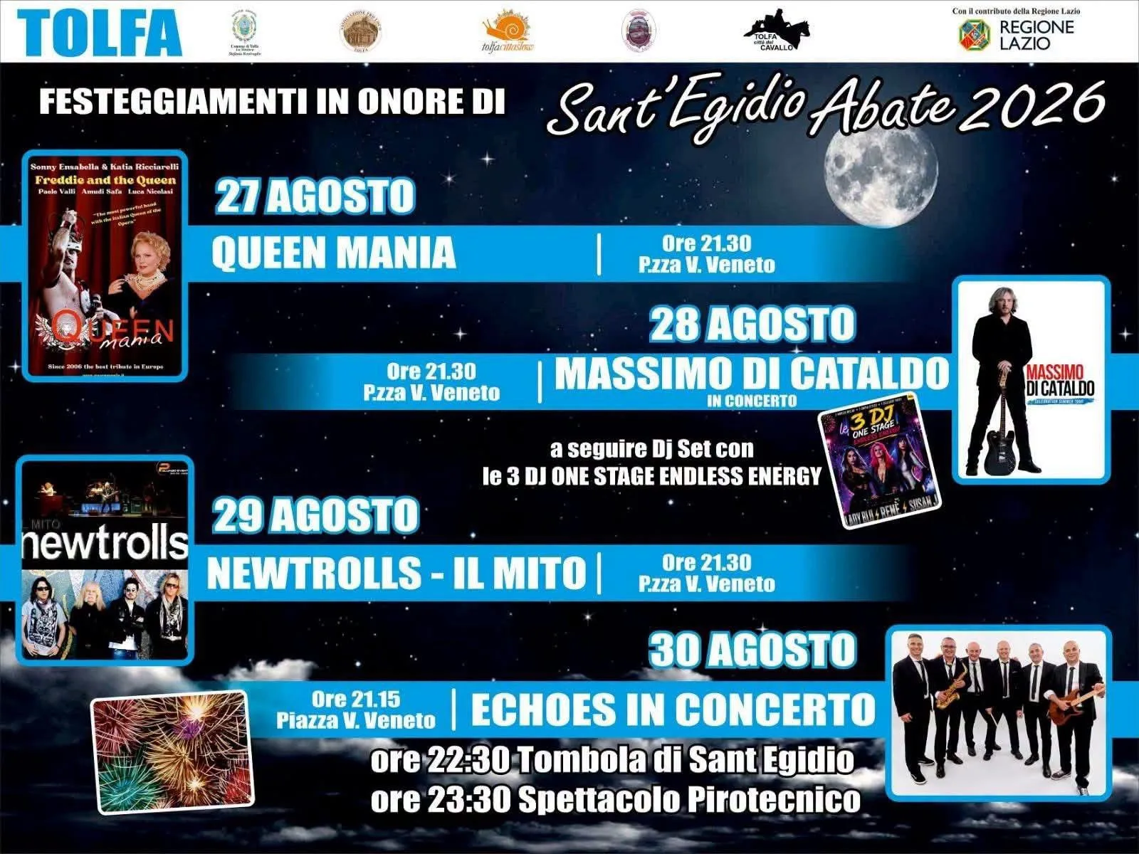 Locandina Festeggiamenti in onore di Sant'Egidio Abate 2026 a Tolfa (Roma)