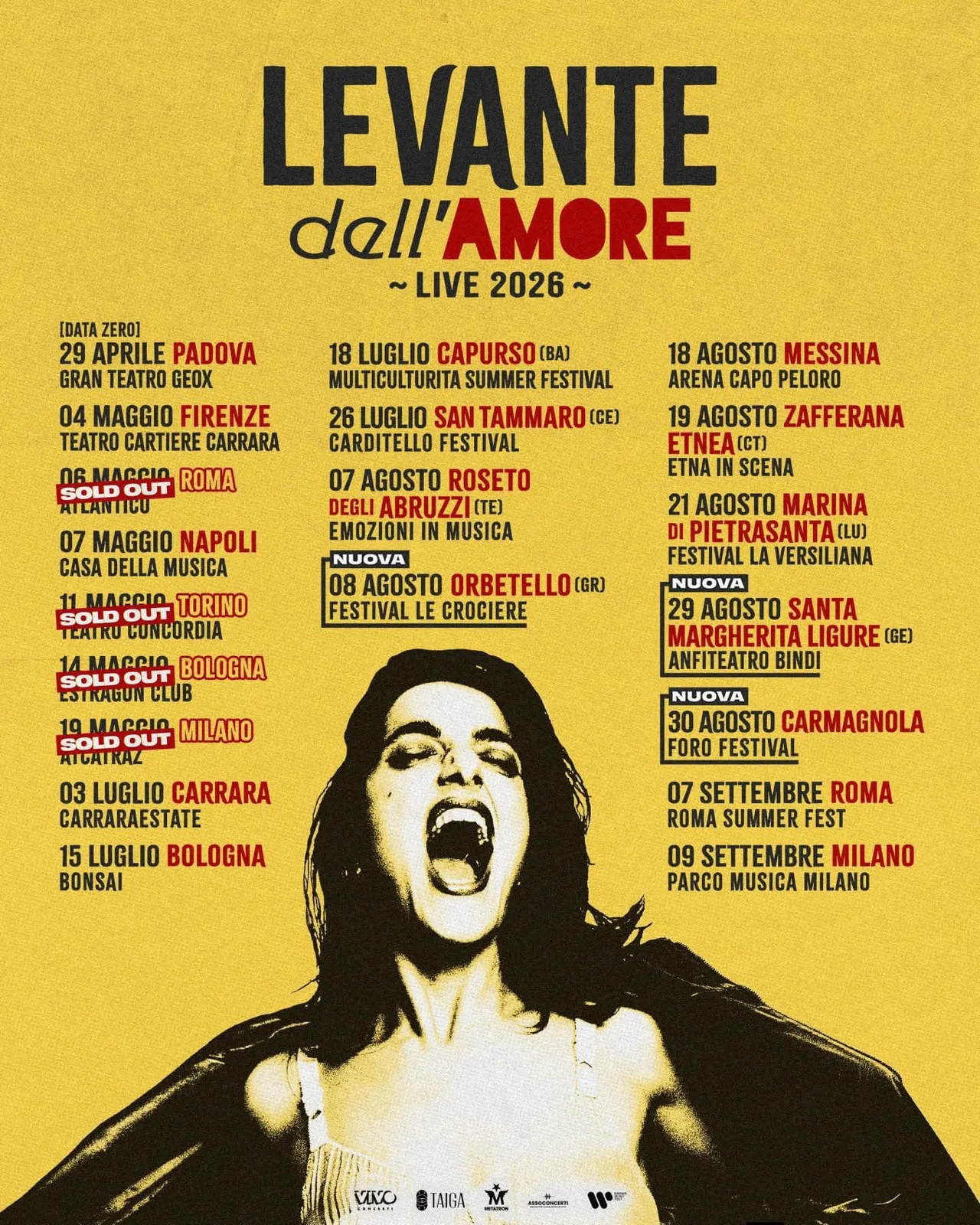 Locandina LeVant dell'Amore - Live 2026 - Milano a Milano (Milano)