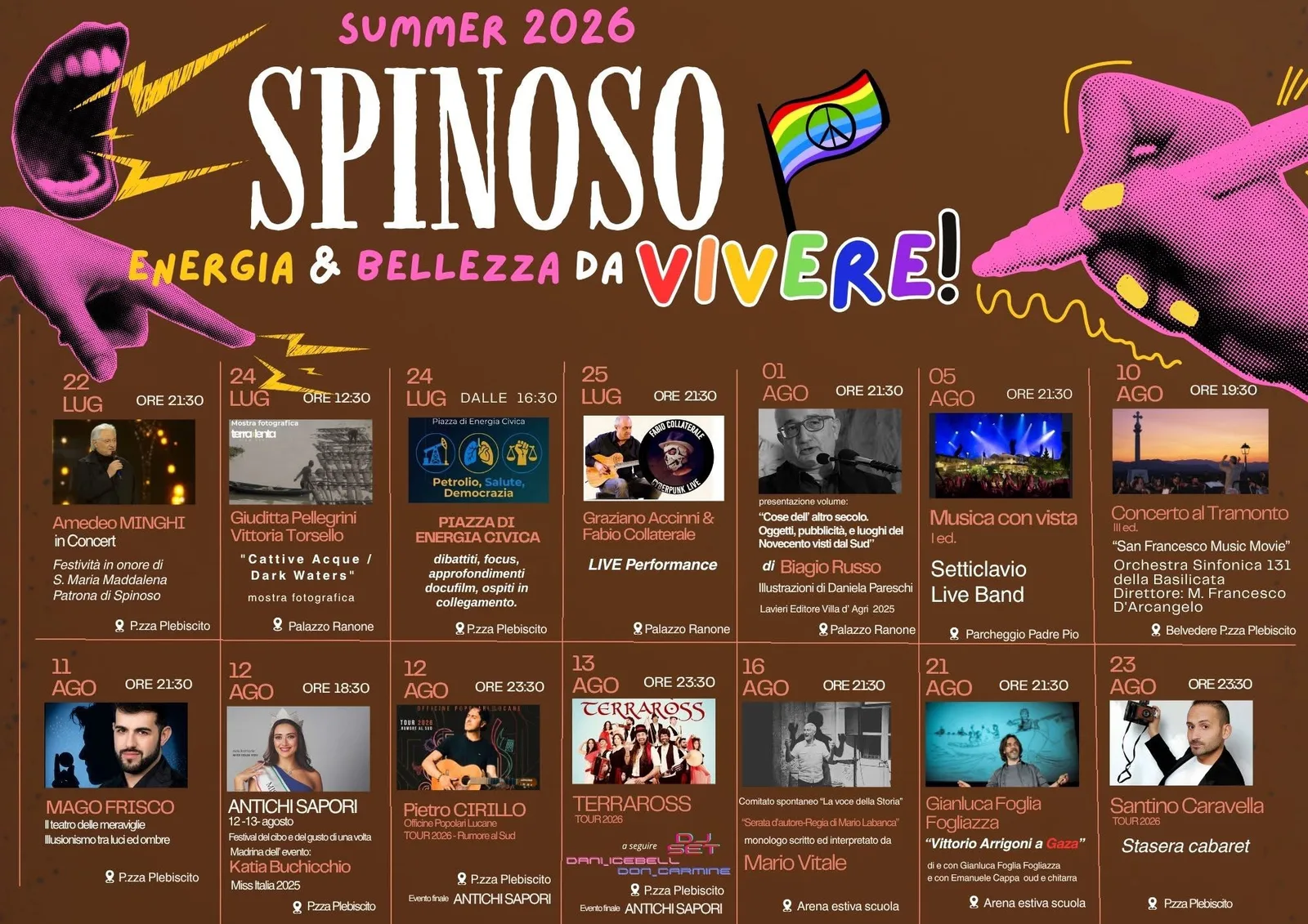 Locandina Concerto al Tramonto "San Francesco Music Movie" III ed. 202 a Spinoso (Potenza)