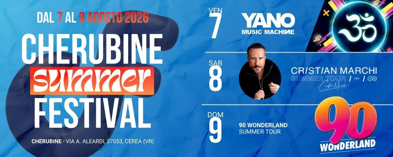 Locandina Cherubine Summer Festival 2026 a Cerea (Verona)