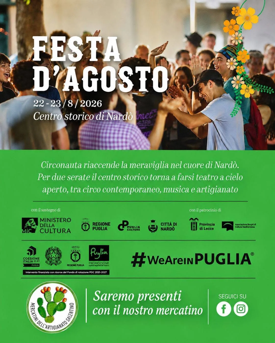 Locandina Festa d'Agosto 2026 a Nardò (Lecce)