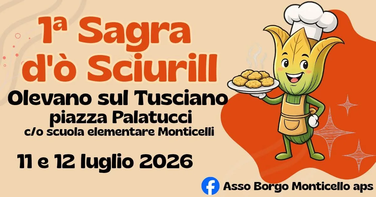 Locandina 1ª Sagra d'ò Sciurill 2026 a Olevano sul Tusciano (Salerno)