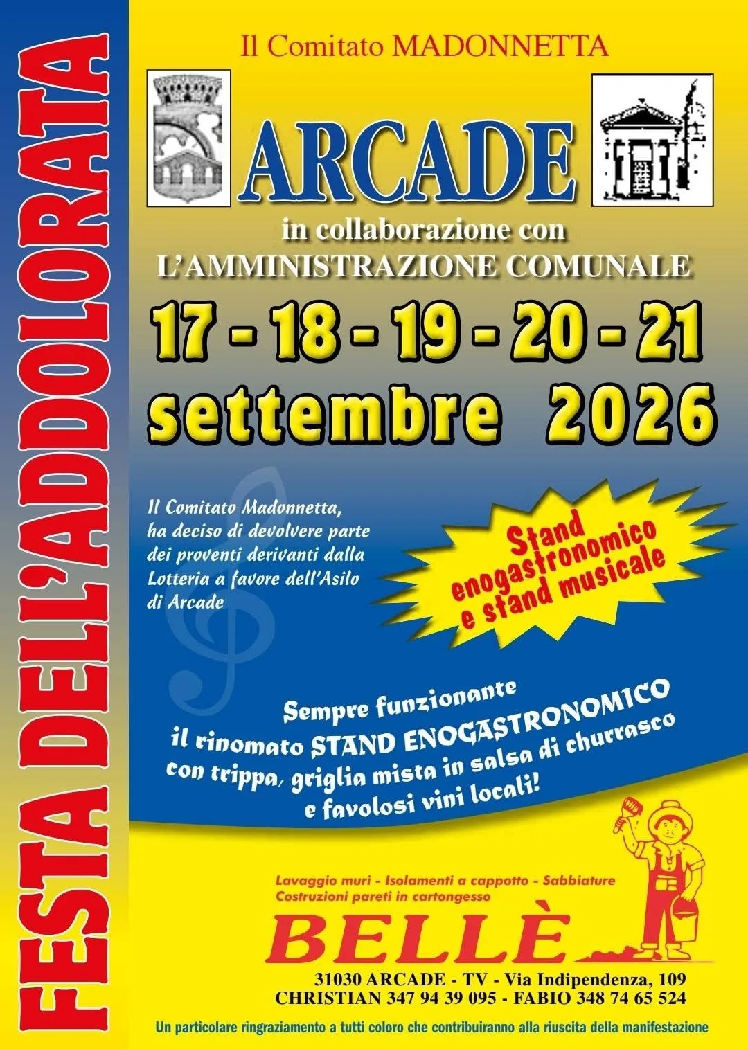 Festa dell'Addolorata 2026 a Arcade
