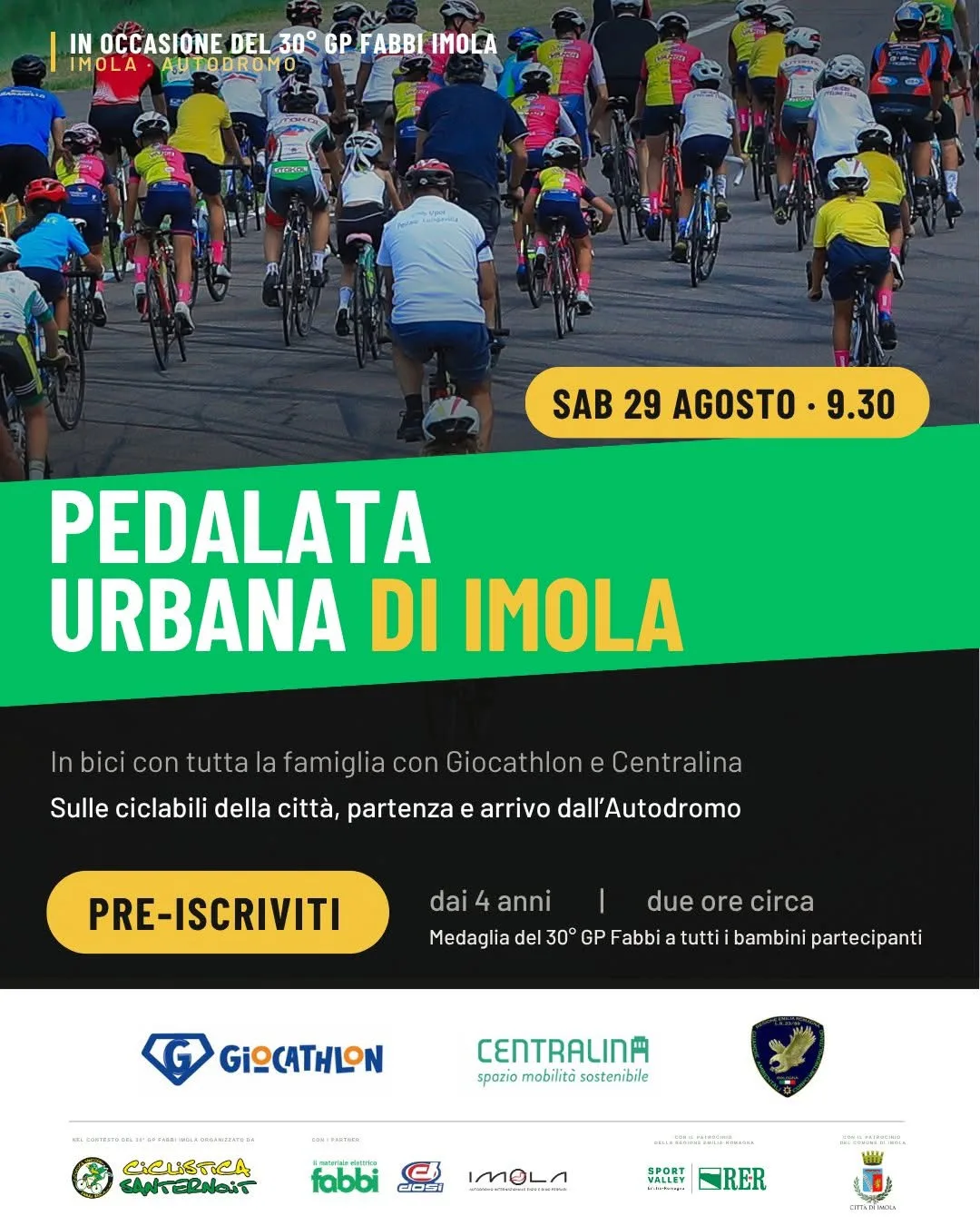 Locandina 30° GP Fabbi Imola - Pedalata Urbana di Imola 2026 a Imola (Bologna)