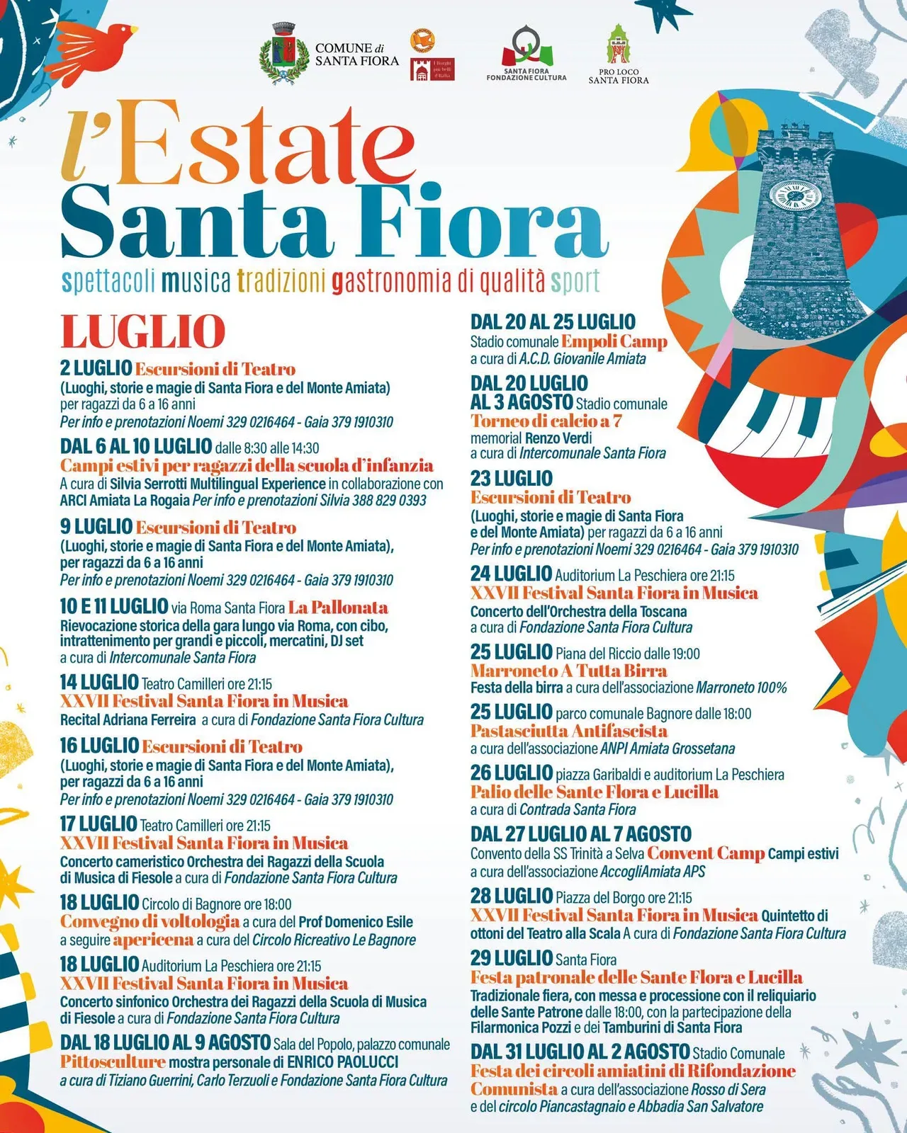 Locandina Empoli Camp 2026 (20–25 luglio) a Santa Fiora (Grosseto)