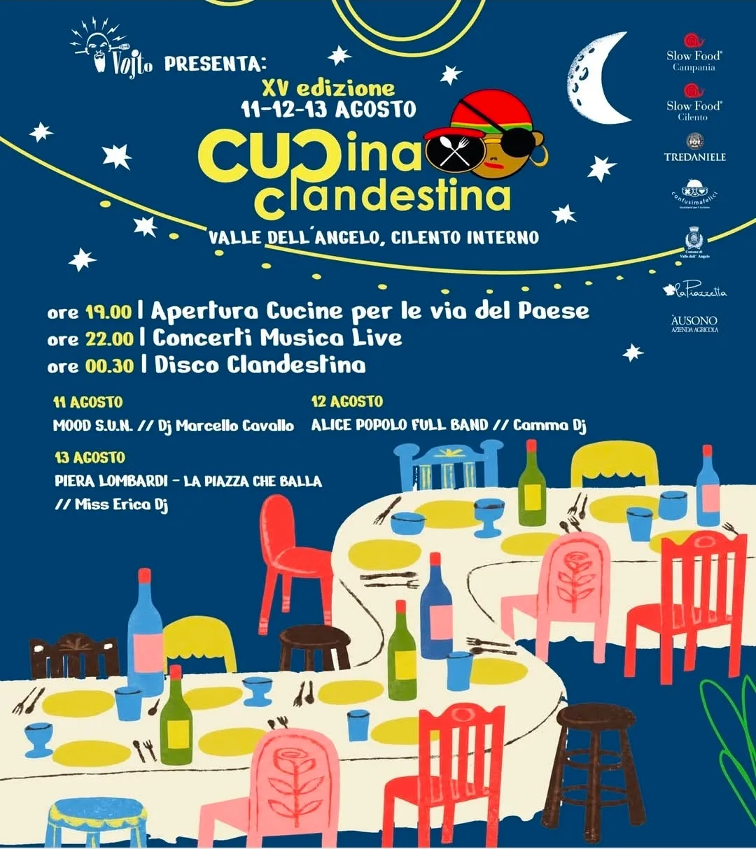 Locandina Cucina Clandestina 2026 — Disco Clandestina a Valle dell'Angelo (Salerno)