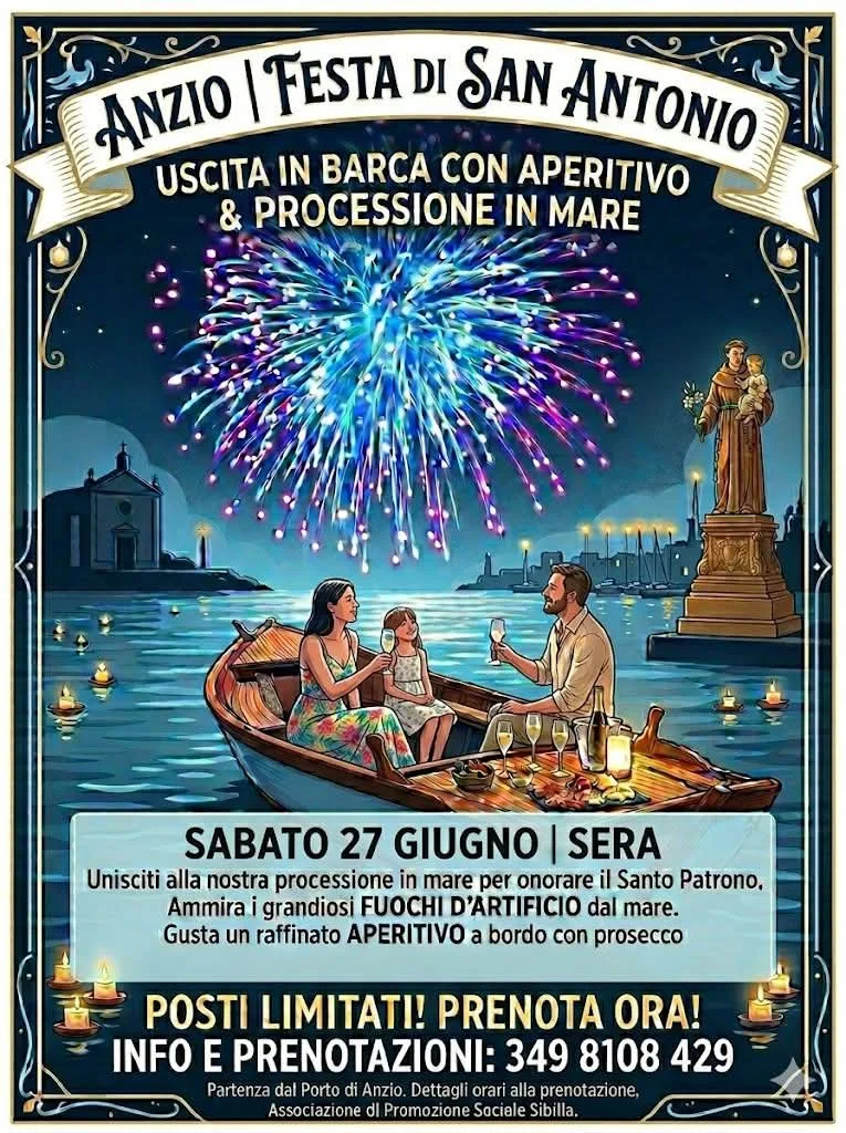 Locandina Festa di San Antonio 2026 a Anzio (Roma)