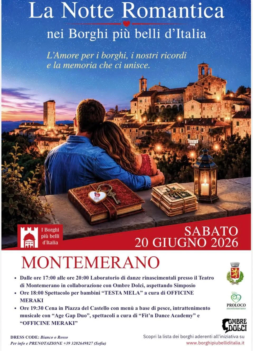 Locandina La Notte Romantica 2026 a Manciano (Grosseto)