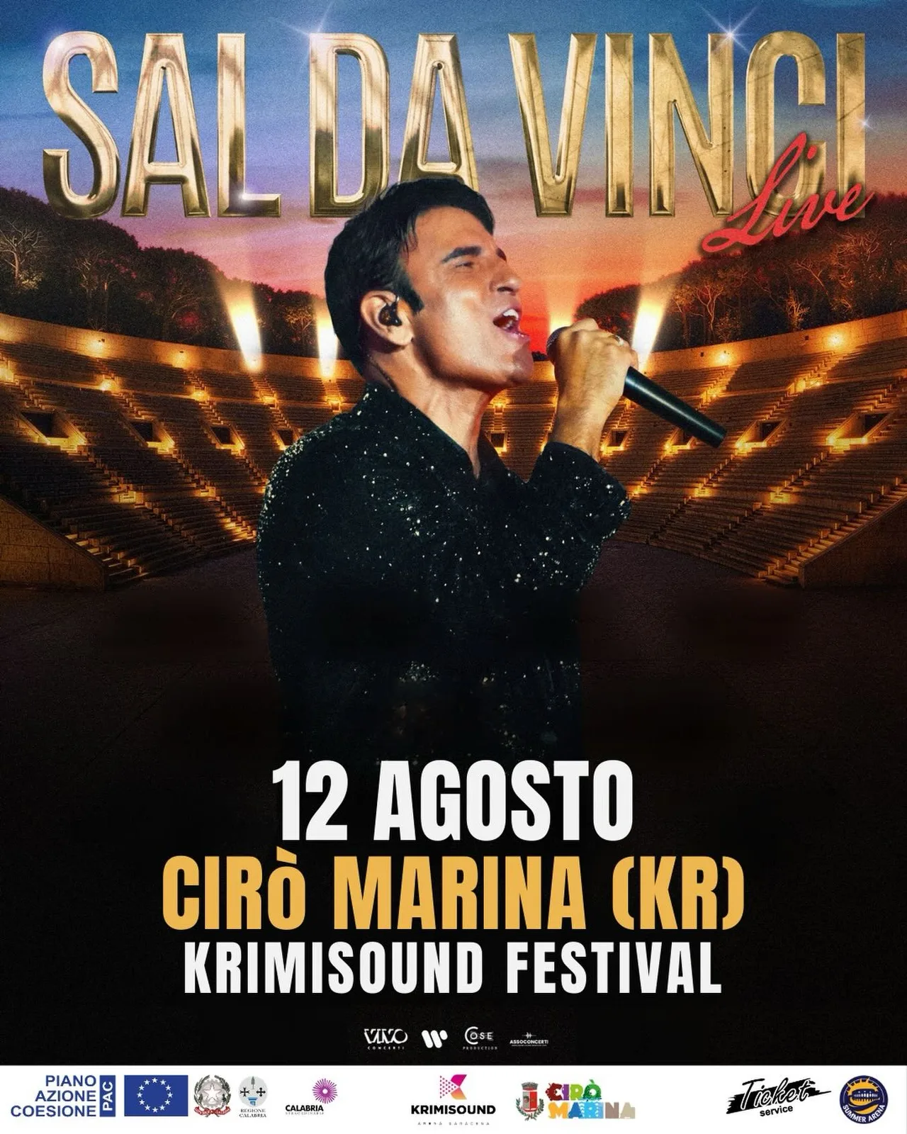 Locandina Sal Da Vinci Live 2026 a Cirò Marina (Crotone)