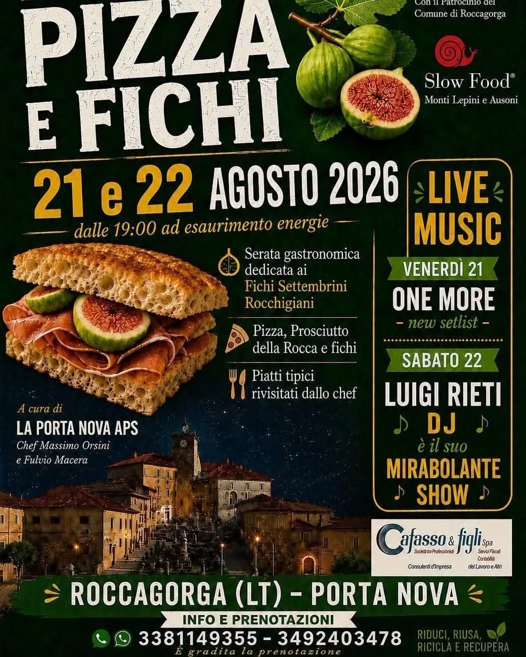 Locandina Pizza e Fichi 2026 a Roccagorga (Latina)