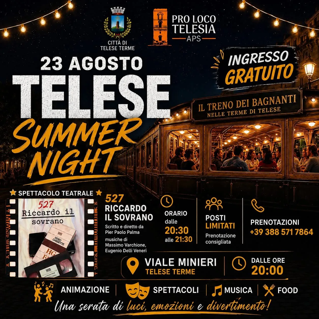 Locandina Telese Summer Night 2026 a Telese Terme (Benevento)