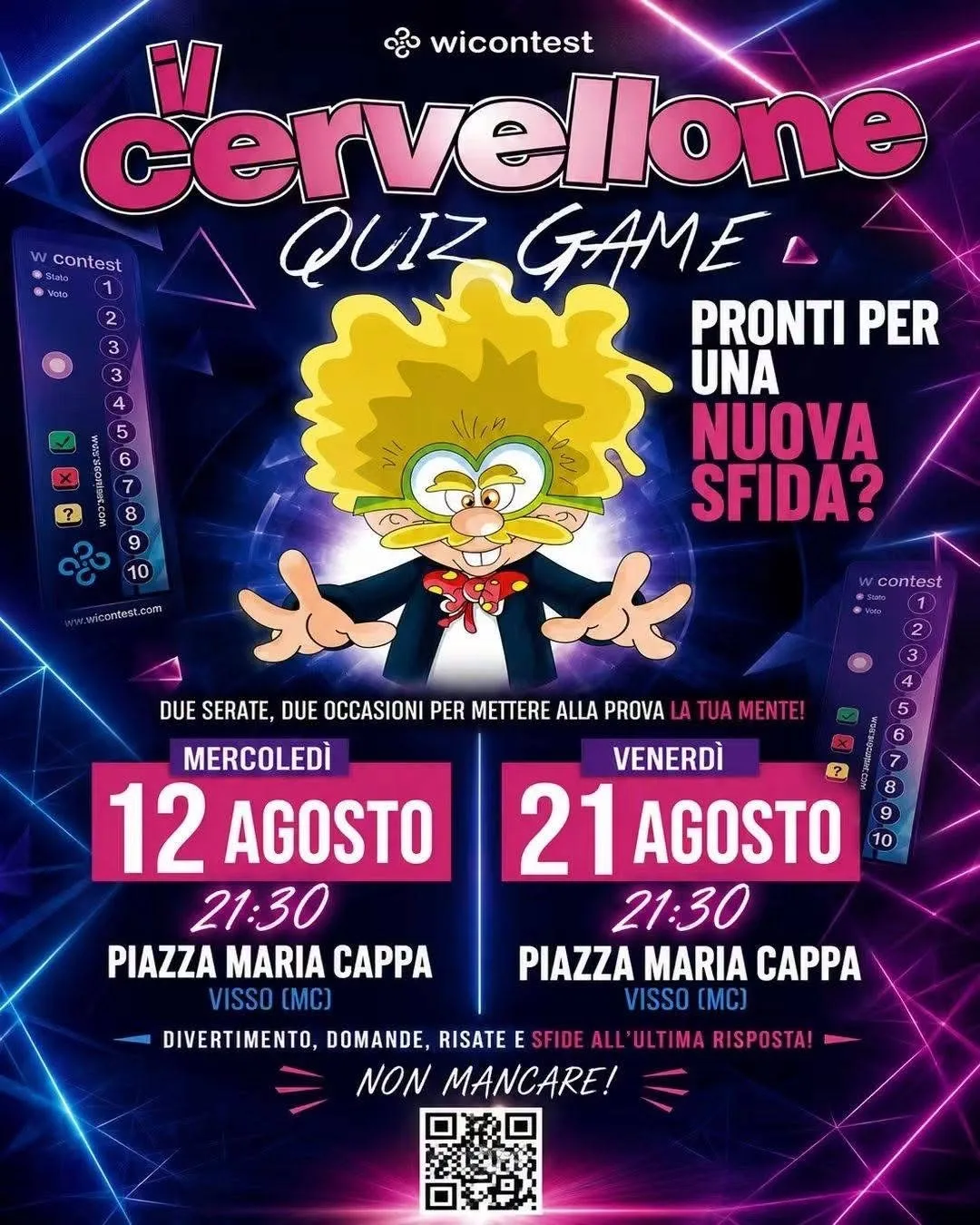 Locandina V CERVELLONE QUIZ GAME 2026 a Visso (Macerata)