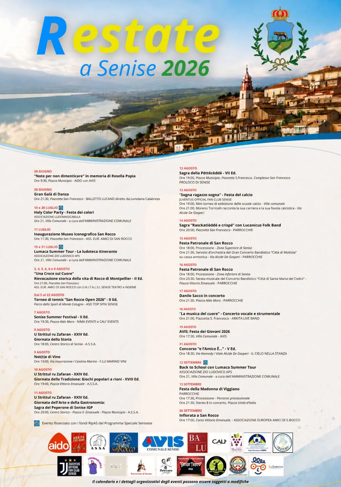 Locandina Back to School con Lumaca Summer Tour 2026 a Senise (Potenza)