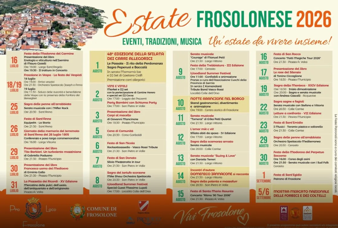 Locandina Party Bambini con Schiuma Party 2026 a Frosolone (Isernia)