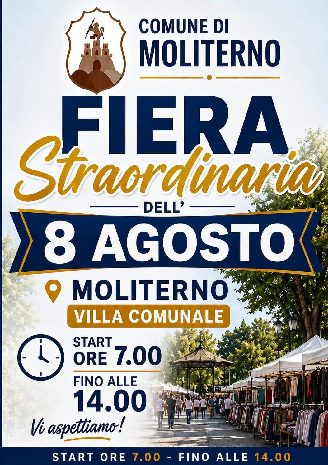 Locandina Fiera Straordinaria dell'8 Agosto 2026 a Moliterno (Potenza)