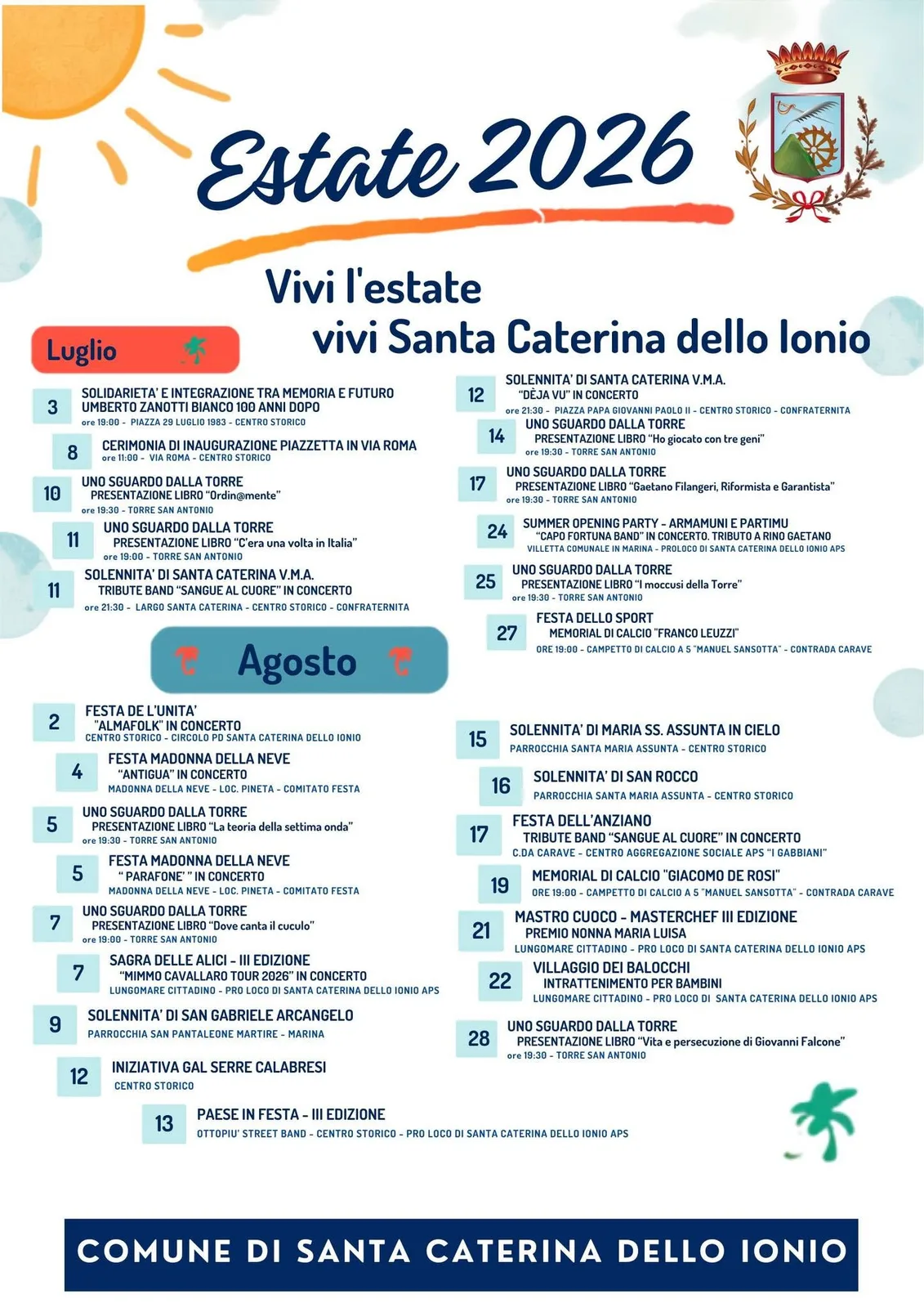 Locandina Sagra delle Alici — III Edizione 2026 a Santa Caterina dello Ionio (Catanzaro)