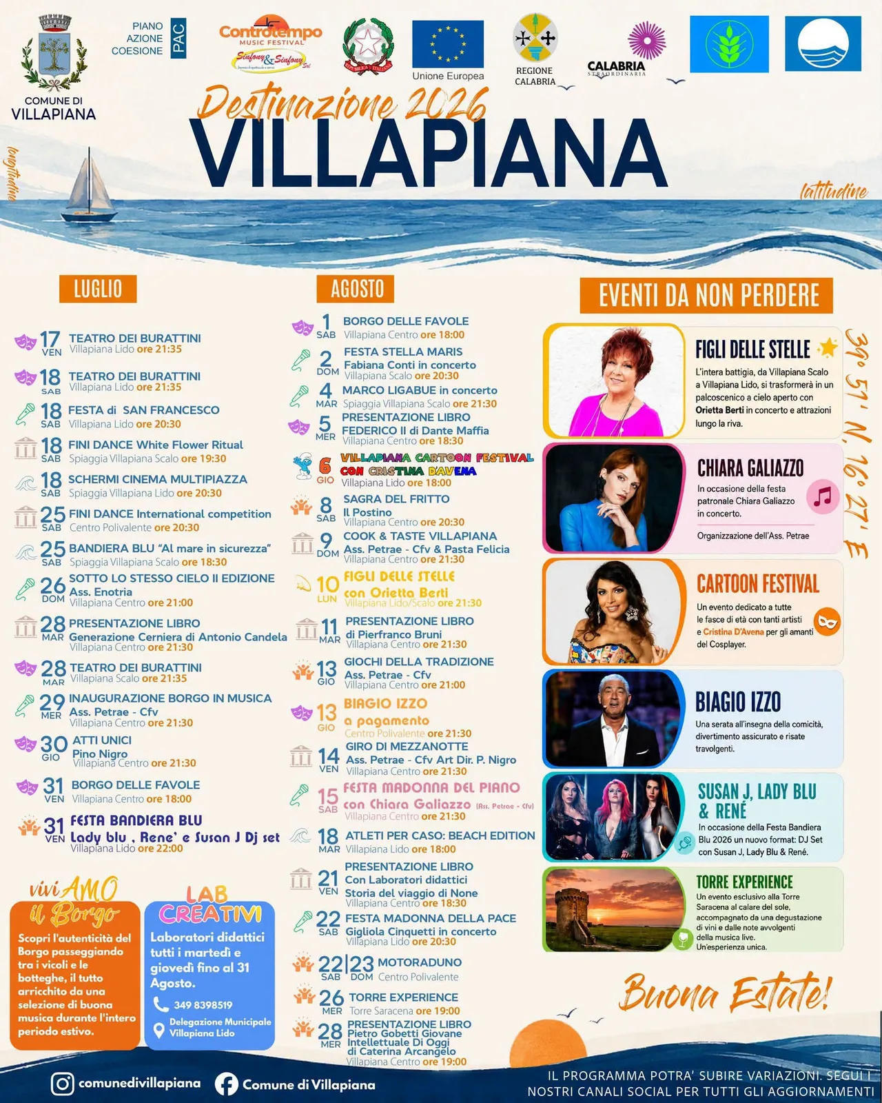 Locandina Torre Experience 2026 a Villapiana (Cosenza)