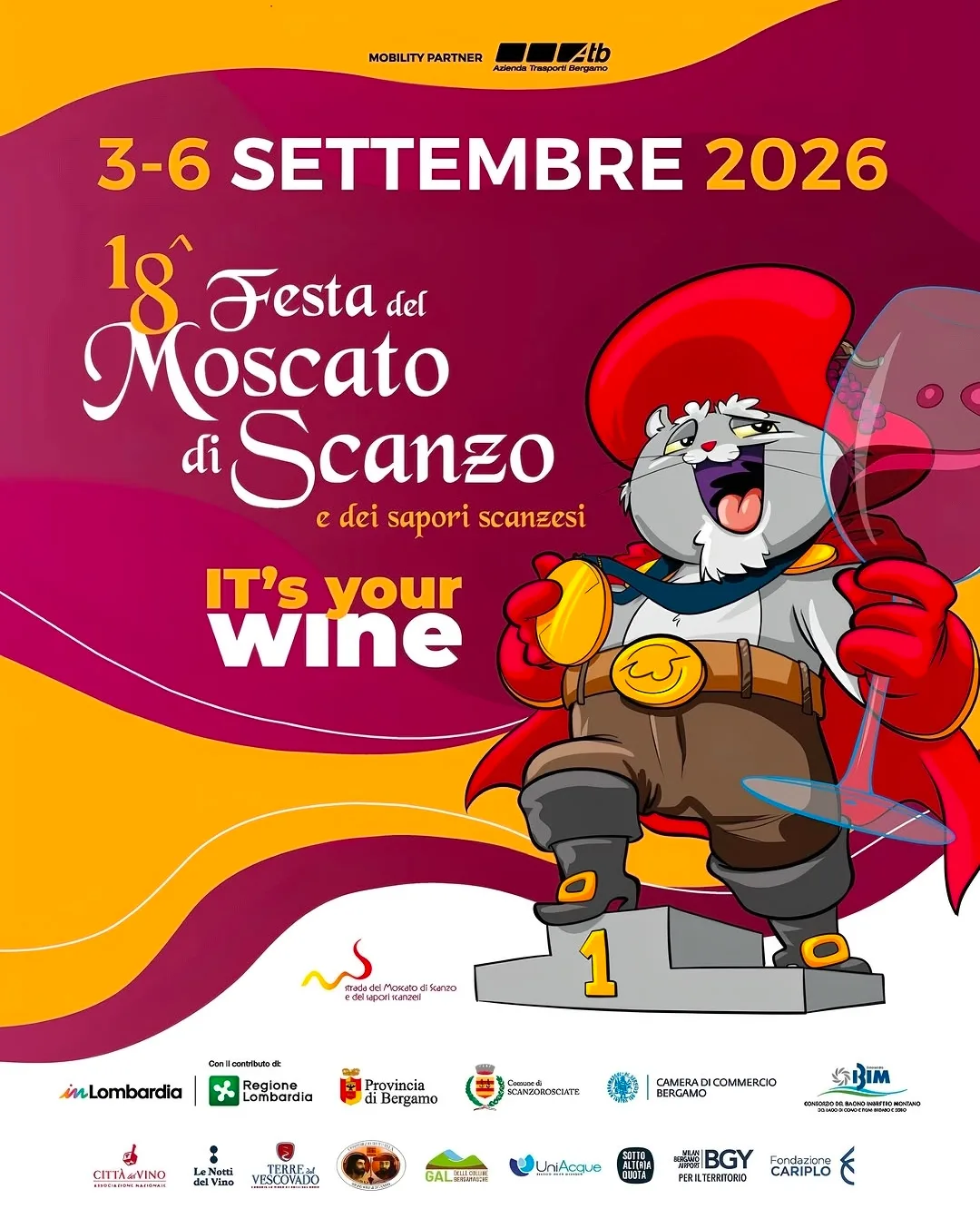 18ª Festa del Moscato di Scanzo e dei Sapori Scanzesi 2026