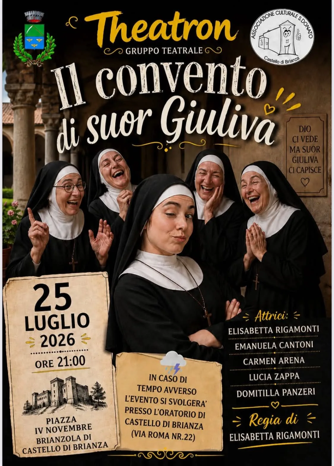 Locandina Il convento di suor Giuliva 2026 a Castello di Brianza (Lecco)